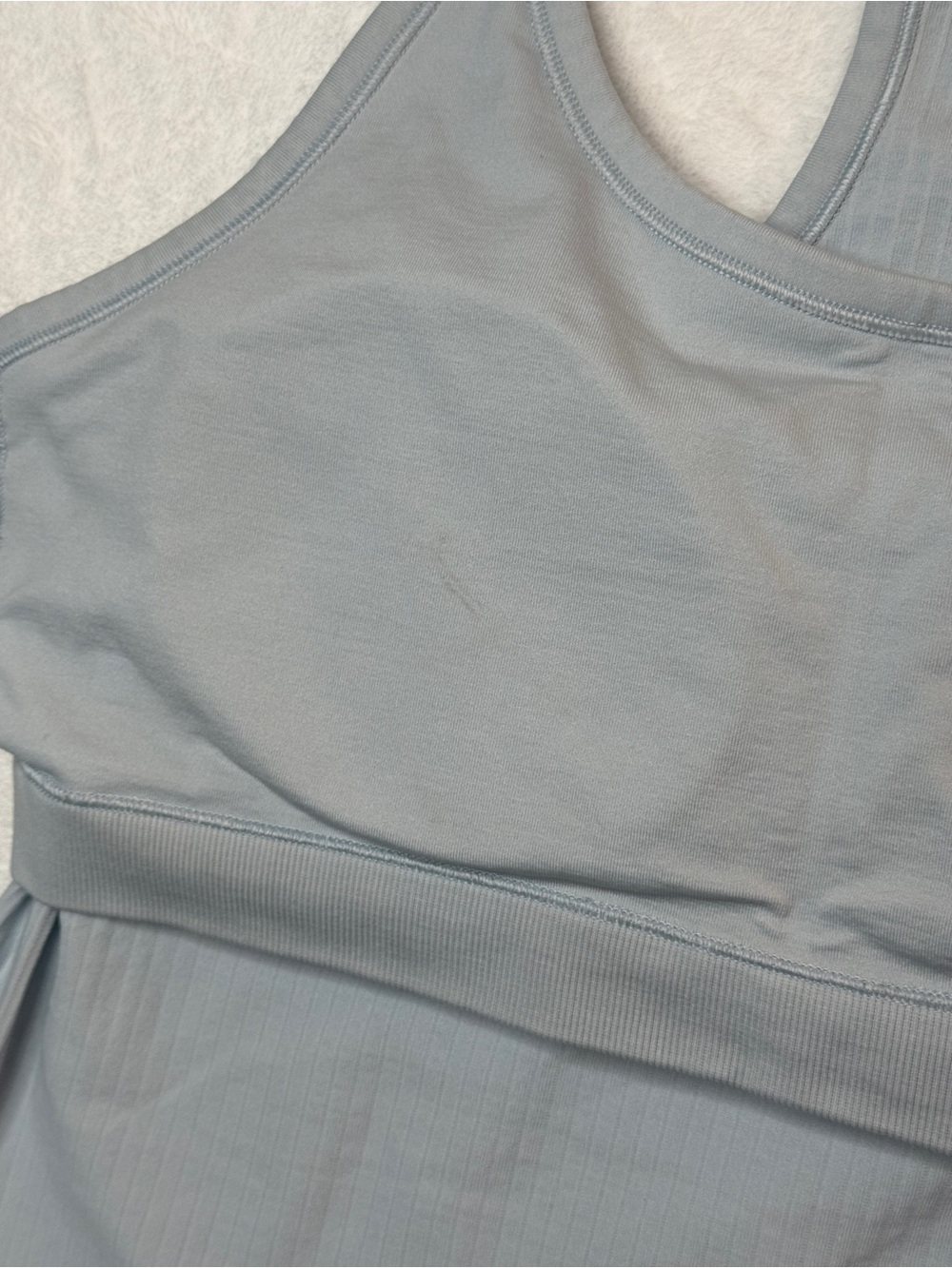 Lululemon Ebb To Street Tank Top *Light Support B/C Cup
Starch Blue Sz 10 W1AX1S - Picture 10 of 15